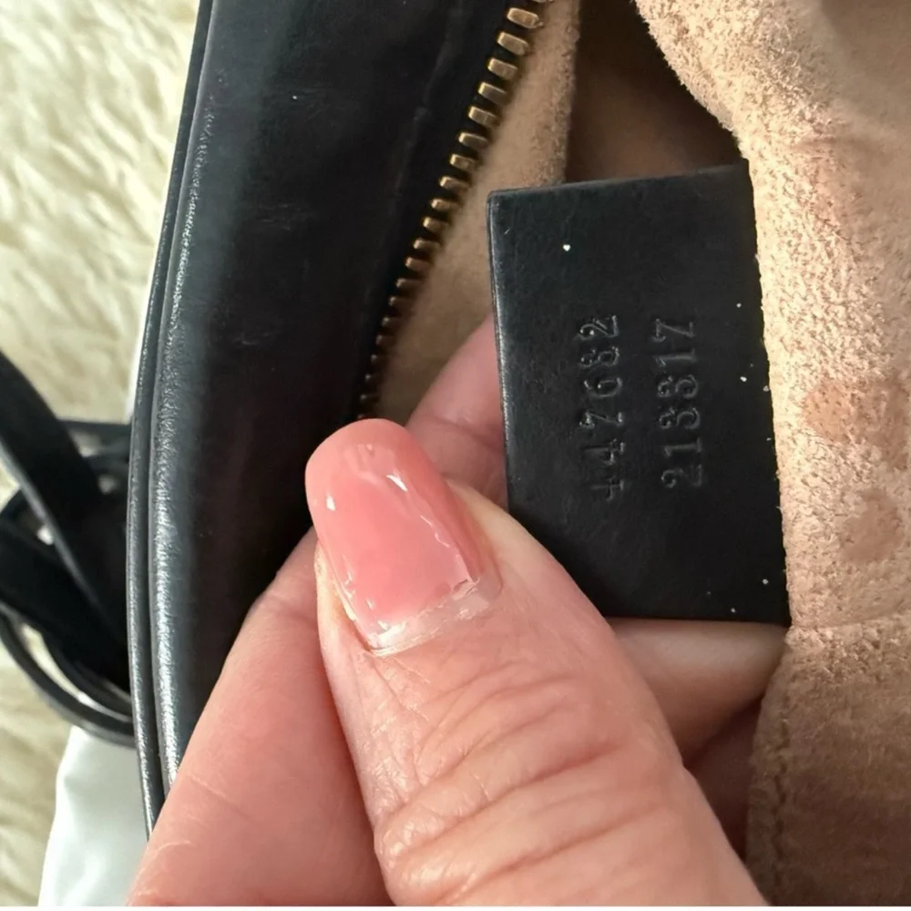 Gucci Black Matelassé Marmont Chevron Shoulder Bag - Picture 6 of 7